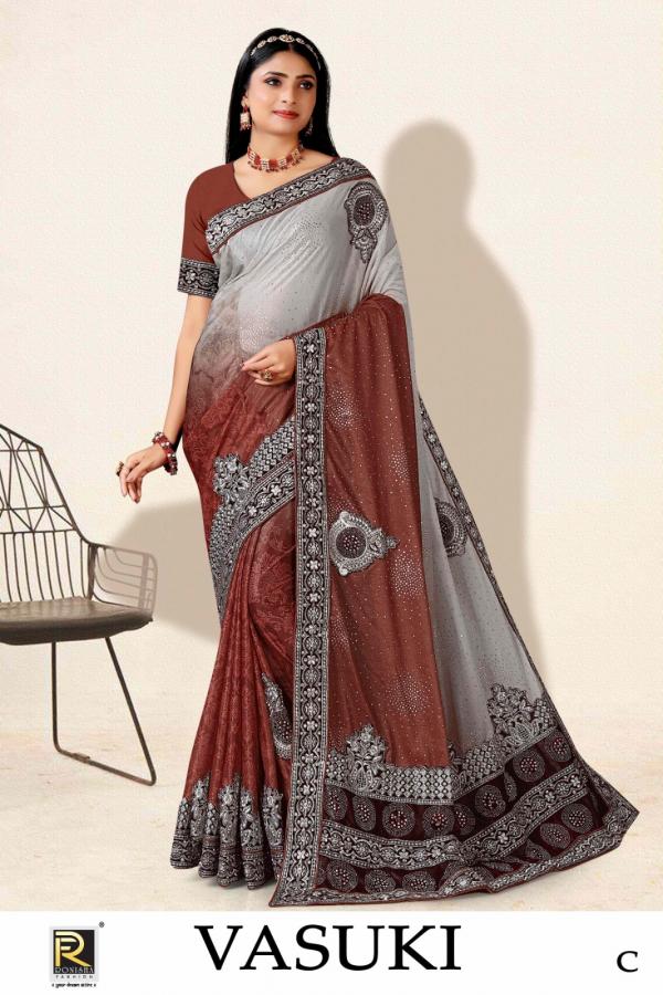 Ronisha Vasuki Lycra Festive New Designer Saree Collection